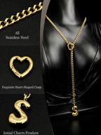 WILDCHOK - Initial Charm Slip Chain Choker