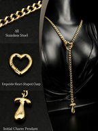 WILDCHOK - Initial Charm Slip Chain Choker