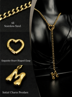 WILDCHOK - Initial Charm Slip Chain Choker