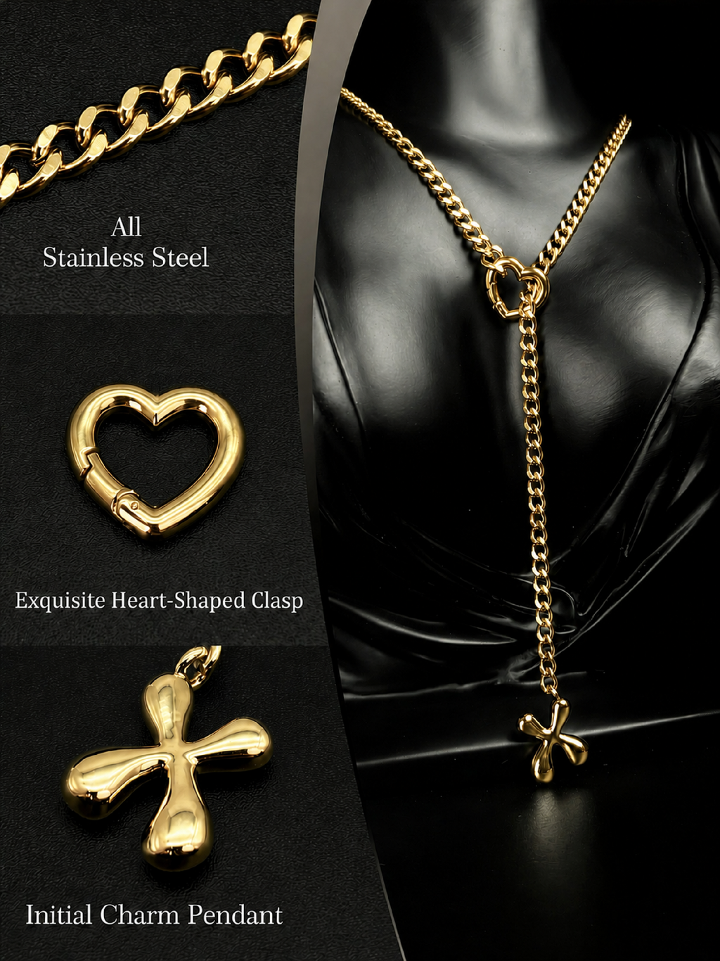 WILDCHOK - Initial Charm Slip Chain Choker
