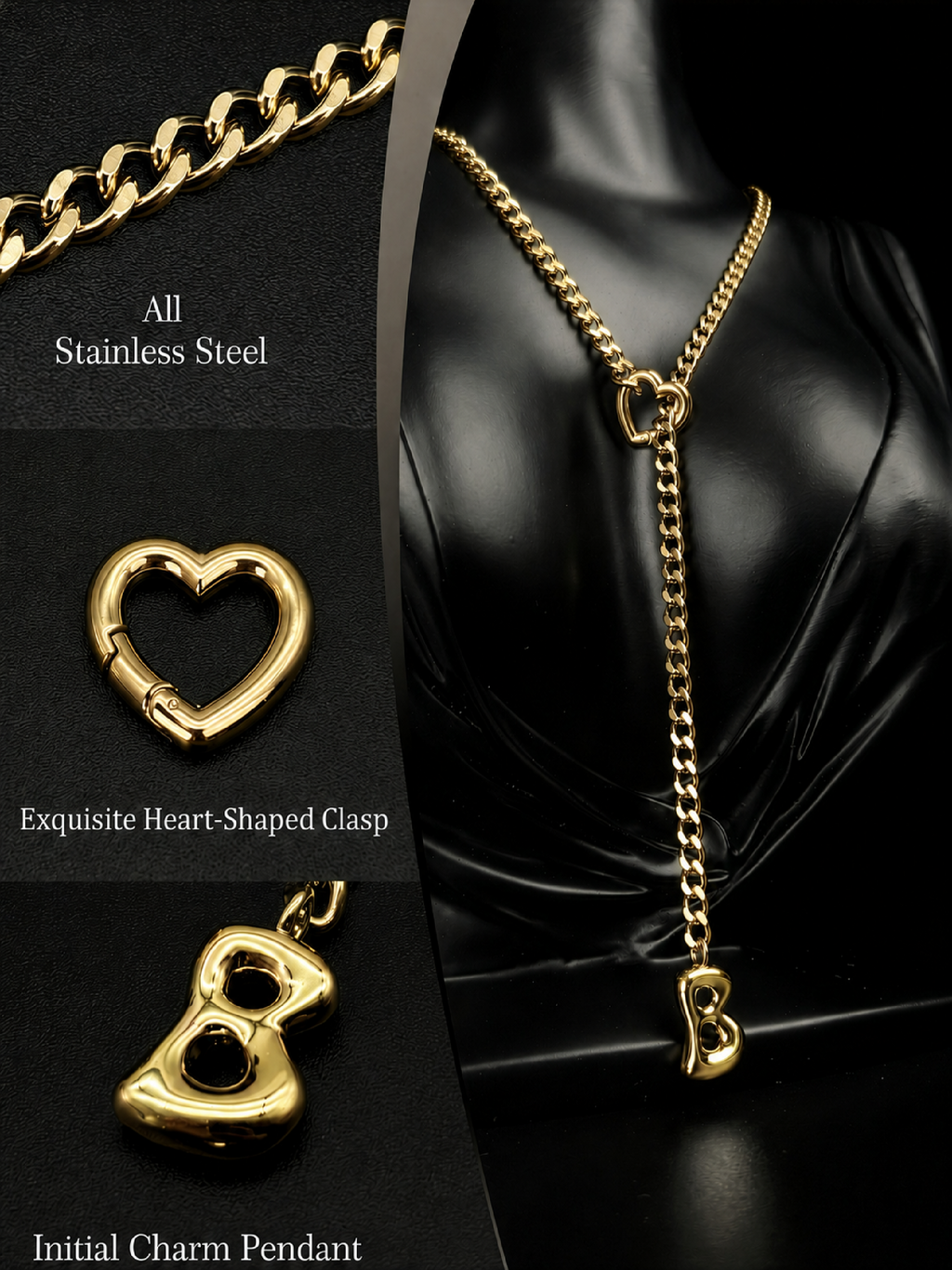 WILDCHOK - Initial Charm Slip Chain Choker