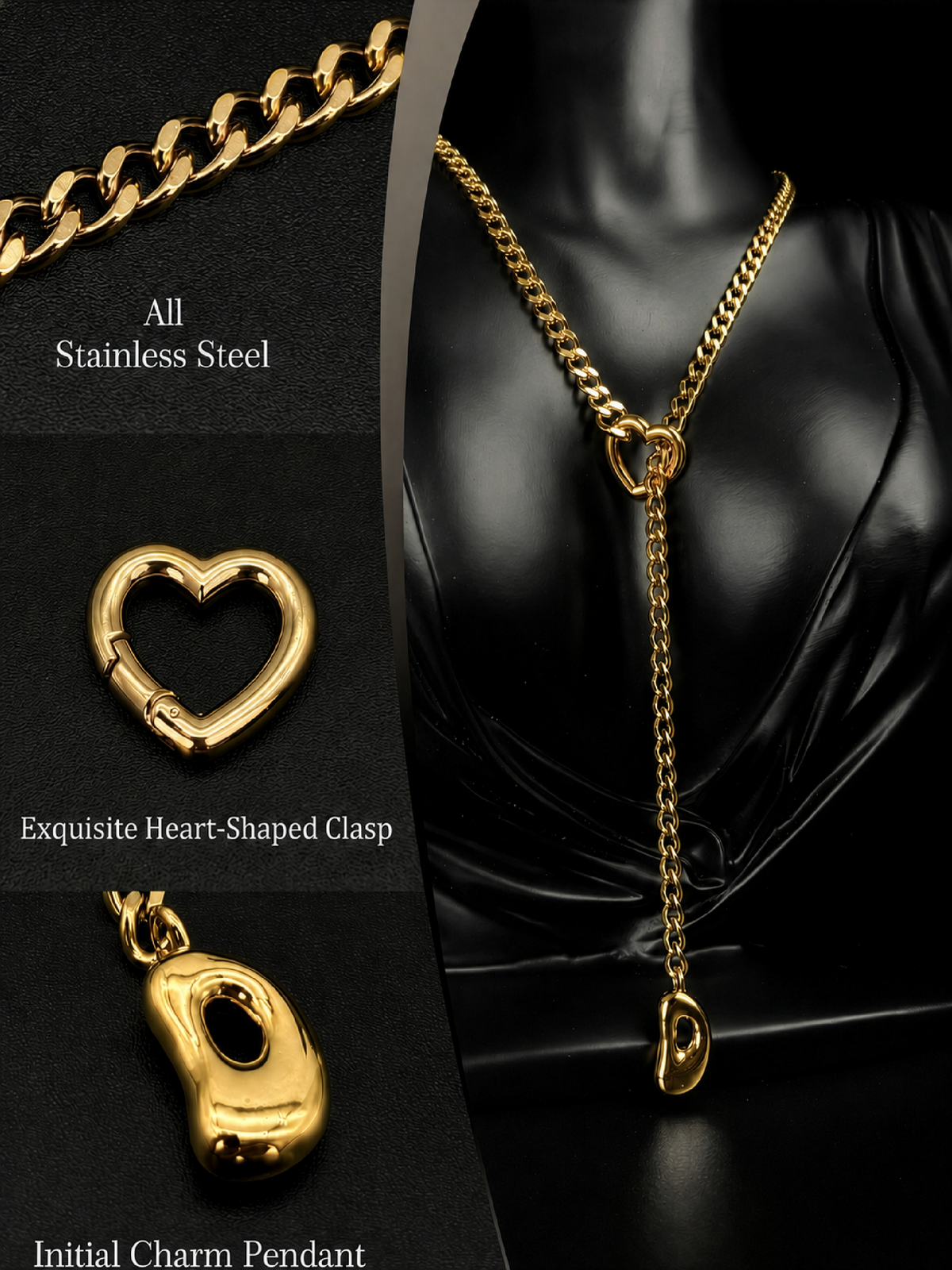 WILDCHOK - Initial Charm Slip Chain Choker