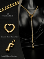 WILDCHOK - Initial Charm Slip Chain Choker