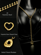WILDCHOK - Initial Charm Slip Chain Choker