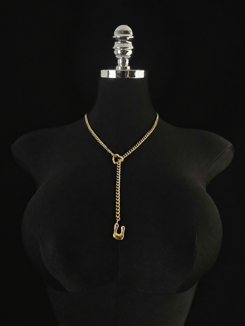 WILDCHOK - Initial Charm Slip Chain Choker
