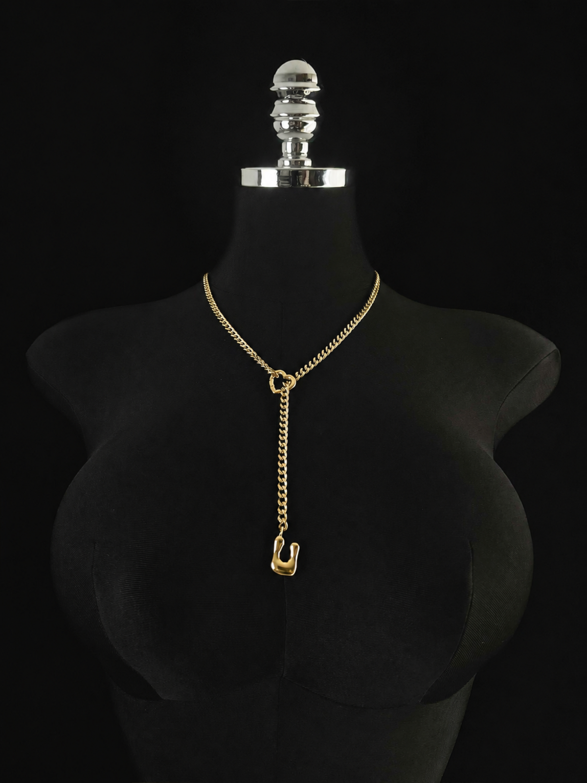 WILDCHOK - Initial Charm Slip Chain Choker