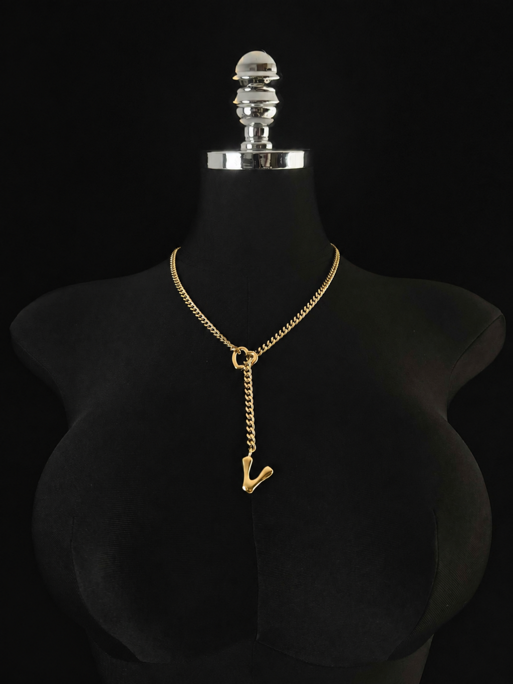 WILDCHOK - Initial Charm Slip Chain Choker