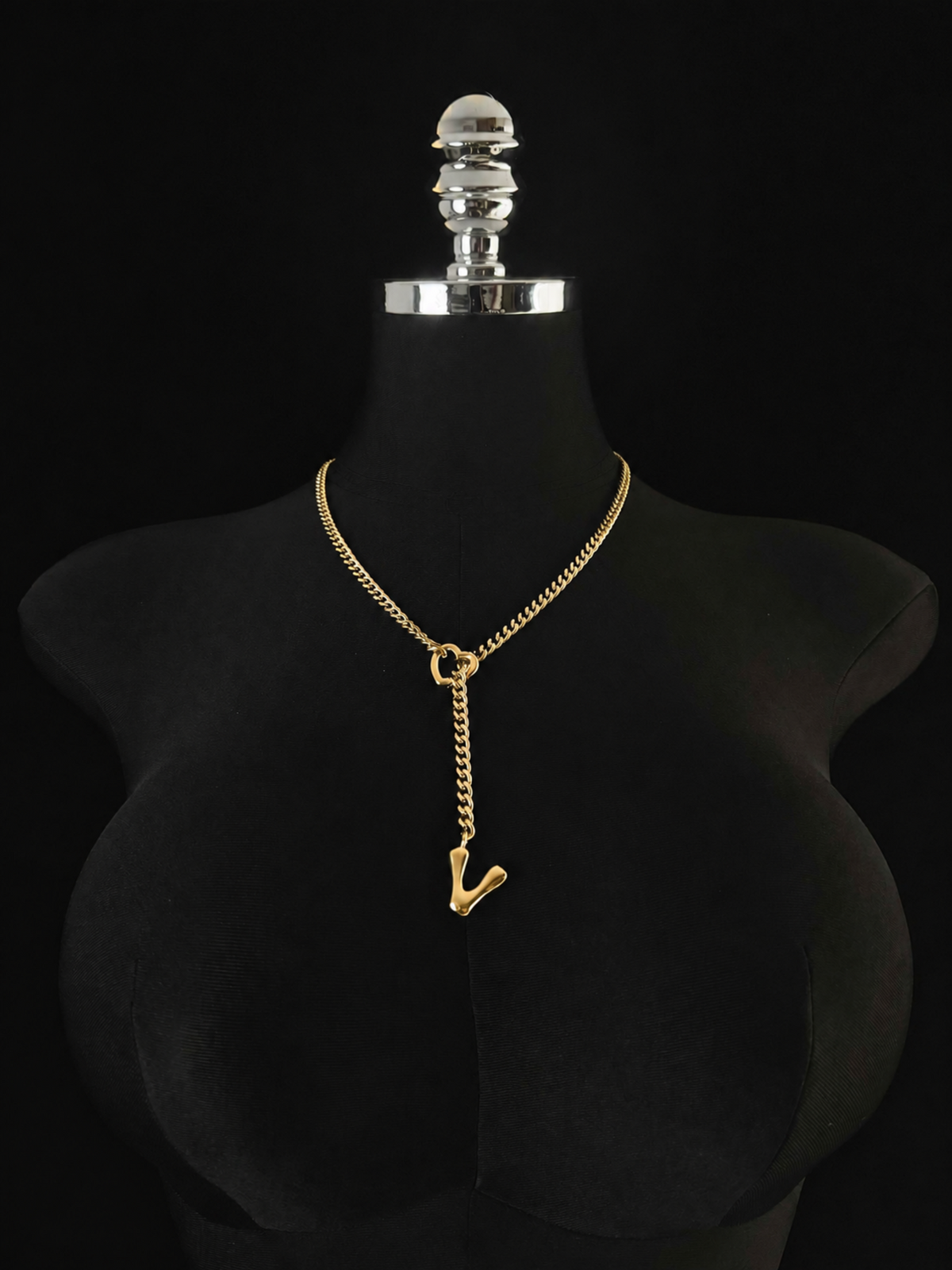 WILDCHOK - Initial Charm Slip Chain Choker