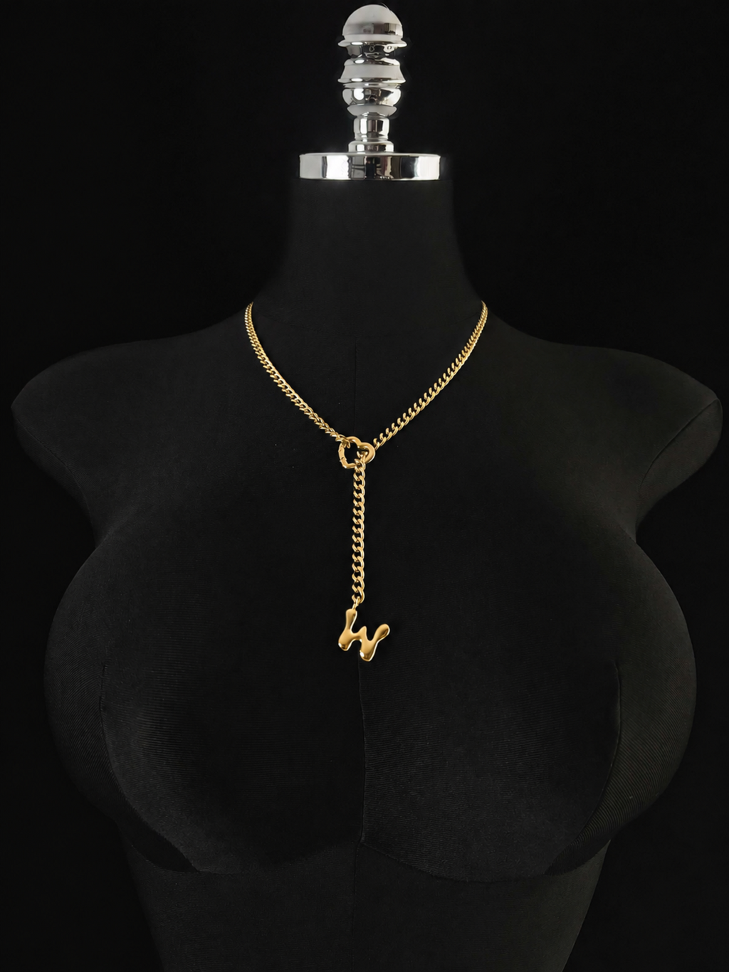 WILDCHOK - Initial Charm Slip Chain Choker