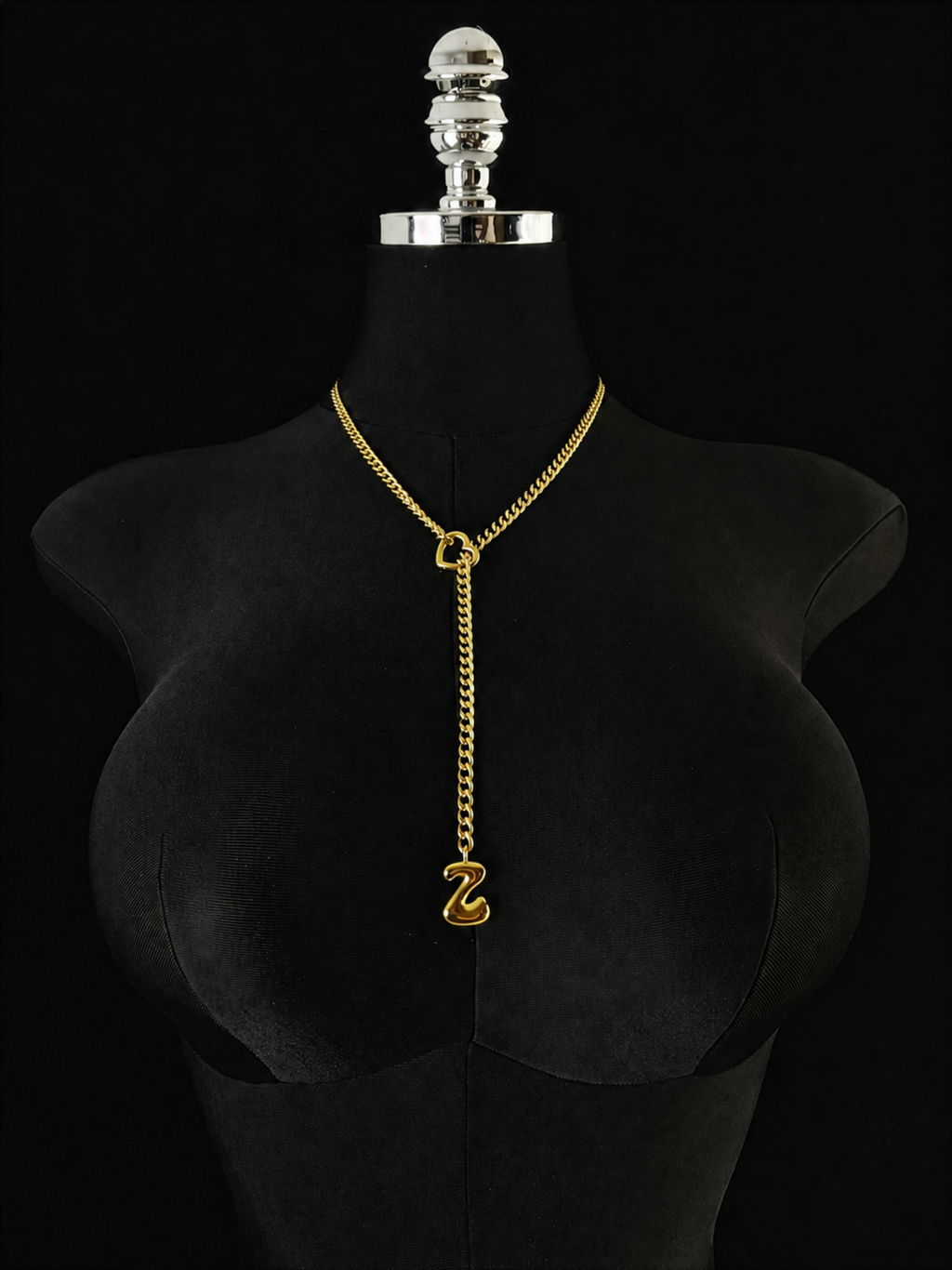 WILDCHOK - Initial Charm Slip Chain Choker