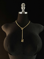 WILDCHOK - Initial Charm Slip Chain Choker