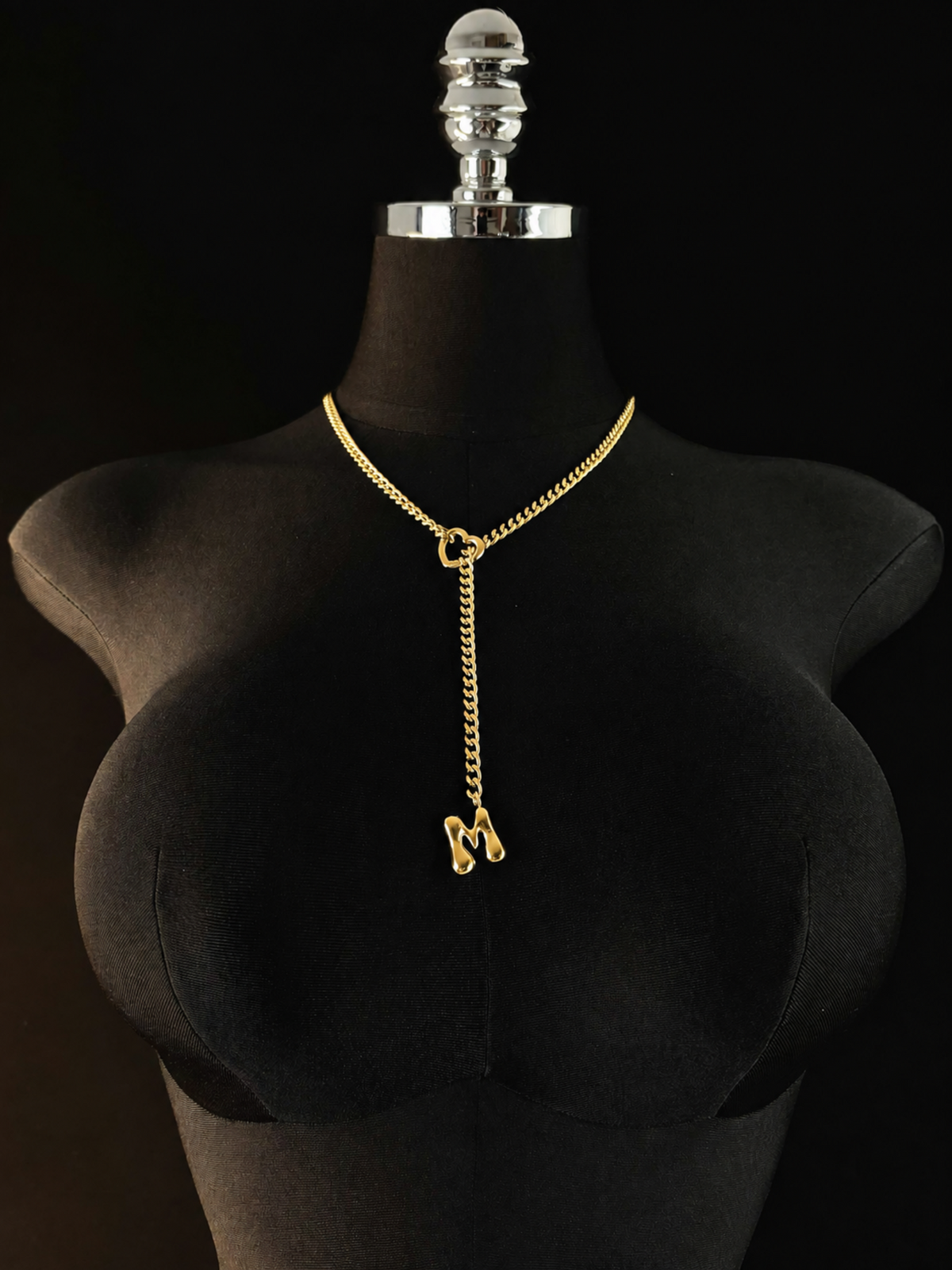 WILDCHOK - Initial Charm Slip Chain Choker