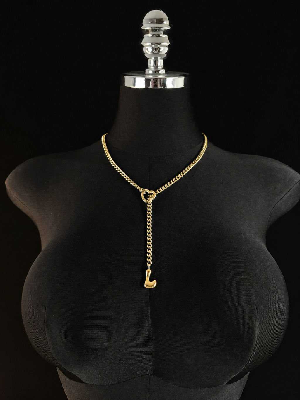 WILDCHOK - Initial Charm Slip Chain Choker