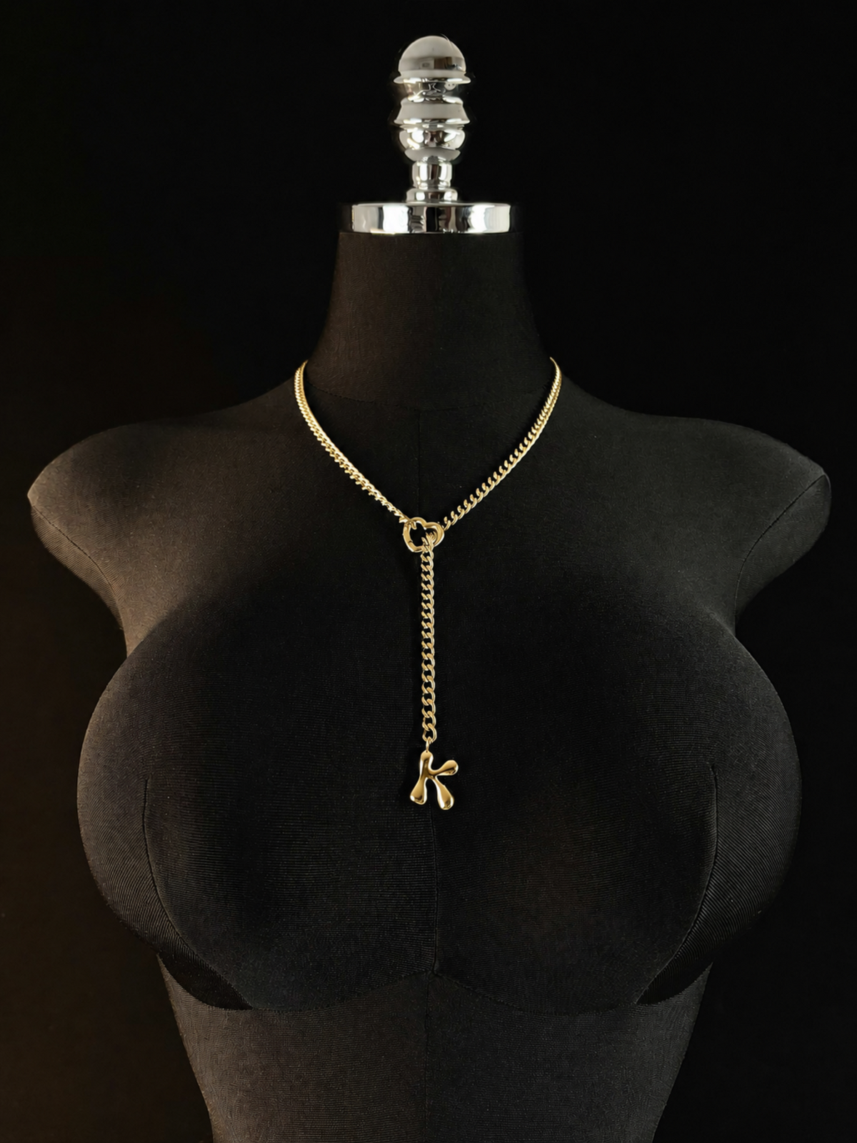 WILDCHOK - Initial Charm Slip Chain Choker