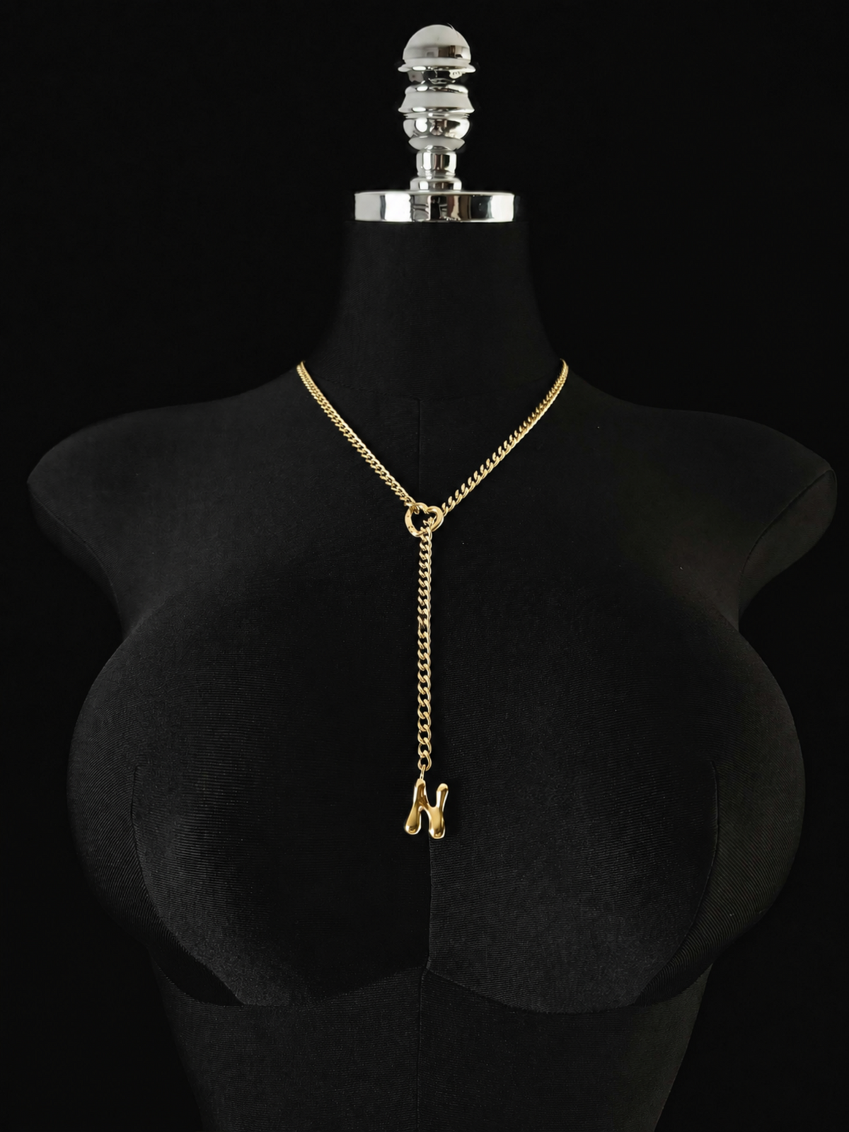 WILDCHOK - Initial Charm Slip Chain Choker