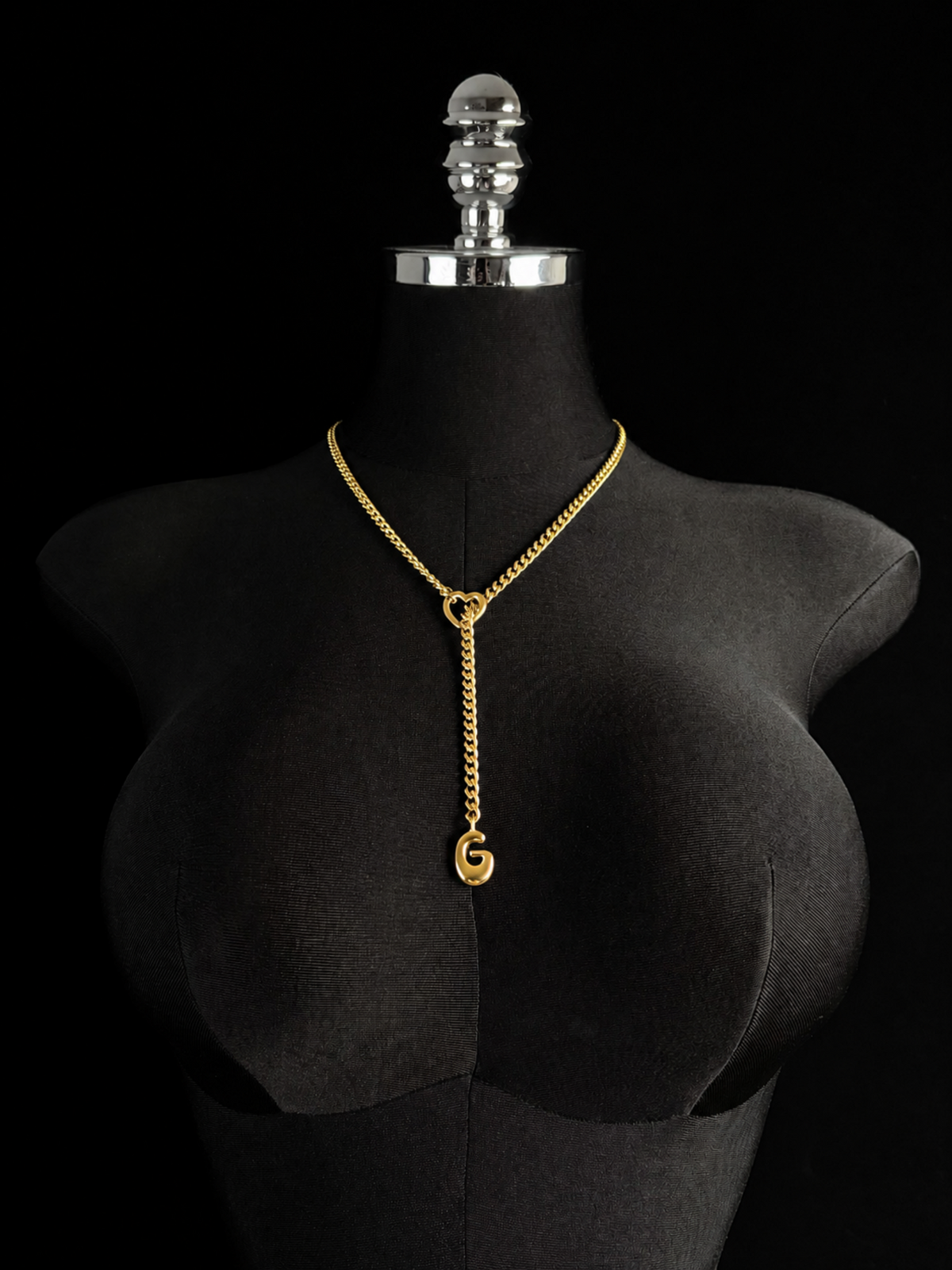 WILDCHOK - Initial Charm Slip Chain Choker