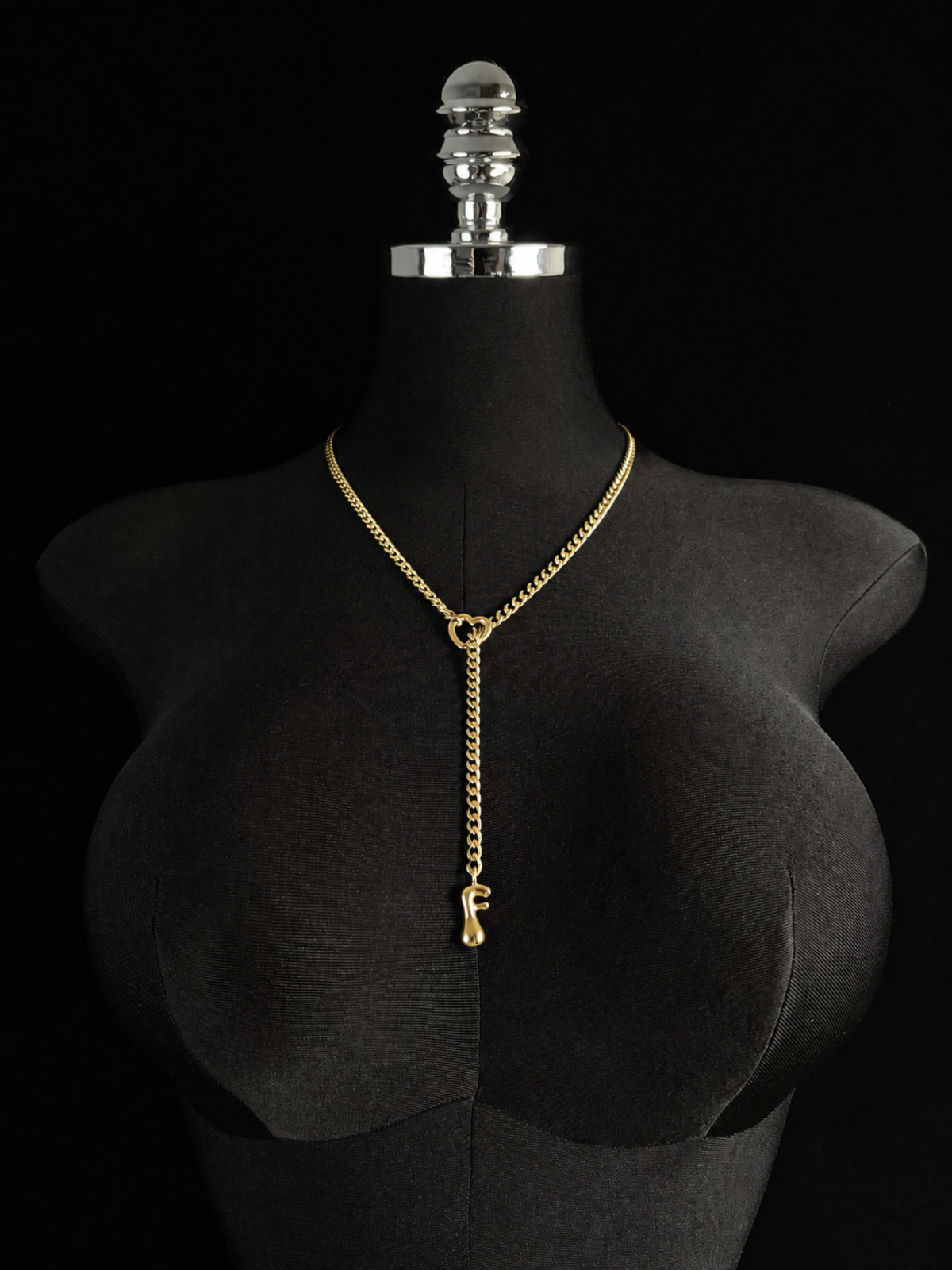 WILDCHOK - Initial Charm Slip Chain Choker