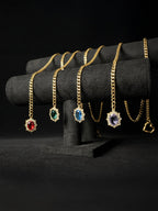 WILDCHOK - Gemstone Charm Loop Choker