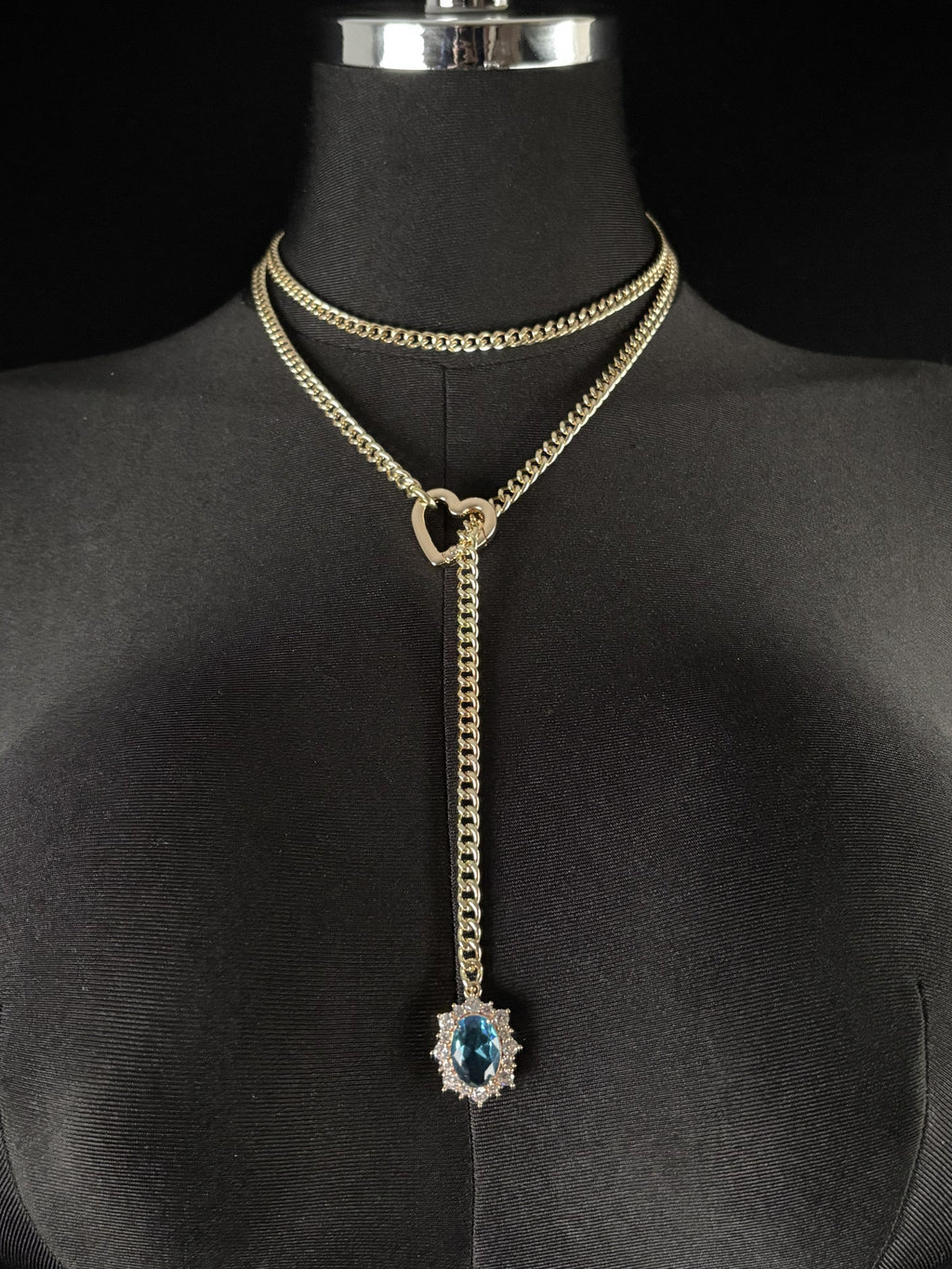 WILDCHOK - Gemstone Charm Loop Choker