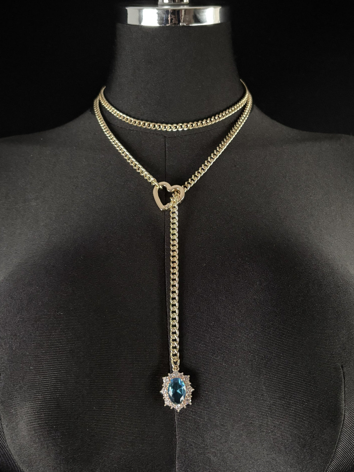 WILDCHOK - Gemstone Charm Loop Choker