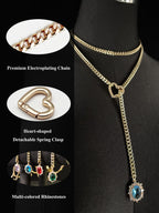 WILDCHOK - Gemstone Charm Loop Choker