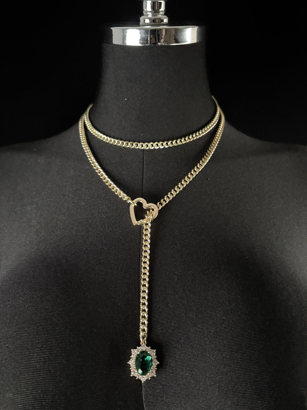 WILDCHOK - Gemstone Charm Loop Choker