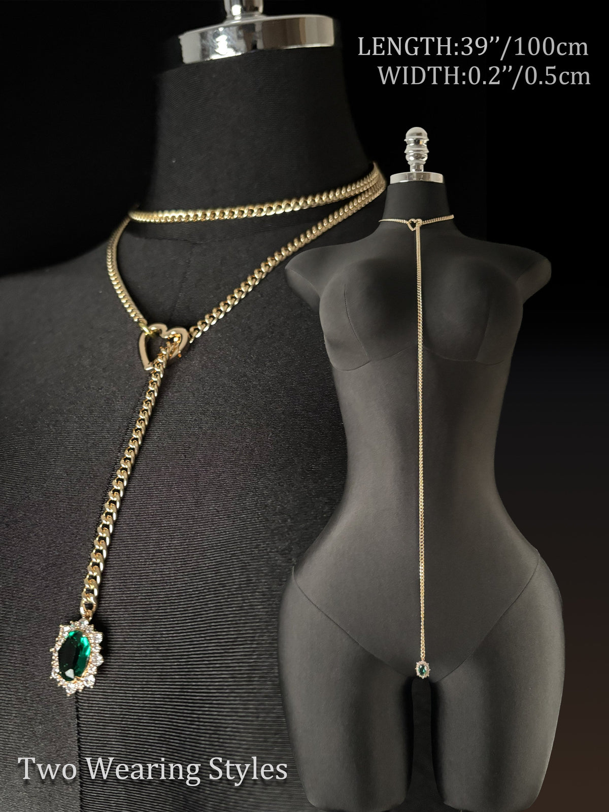 WILDCHOK - Gemstone Charm Loop Choker