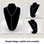 WILDCHOK - Crystal Charm Slip Chain Choker