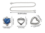 WILDCHOK - Heart Crystal Charm Slip Chain Choker