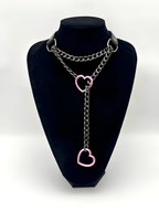 WILDCHOK - Heart Slip Chain Leather Choker Collar