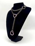 WILDCHOK - Heart Slip Chain Leather Choker Collar