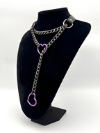 WILDCHOK - Heart Slip Chain Leather Choker Collar