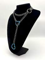 WILDCHOK - Heart Slip Chain Leather Choker Collar