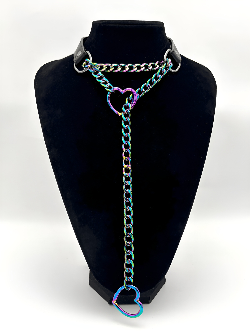 WILDCHOK - Heart Slip Chain Leather Choker Collar