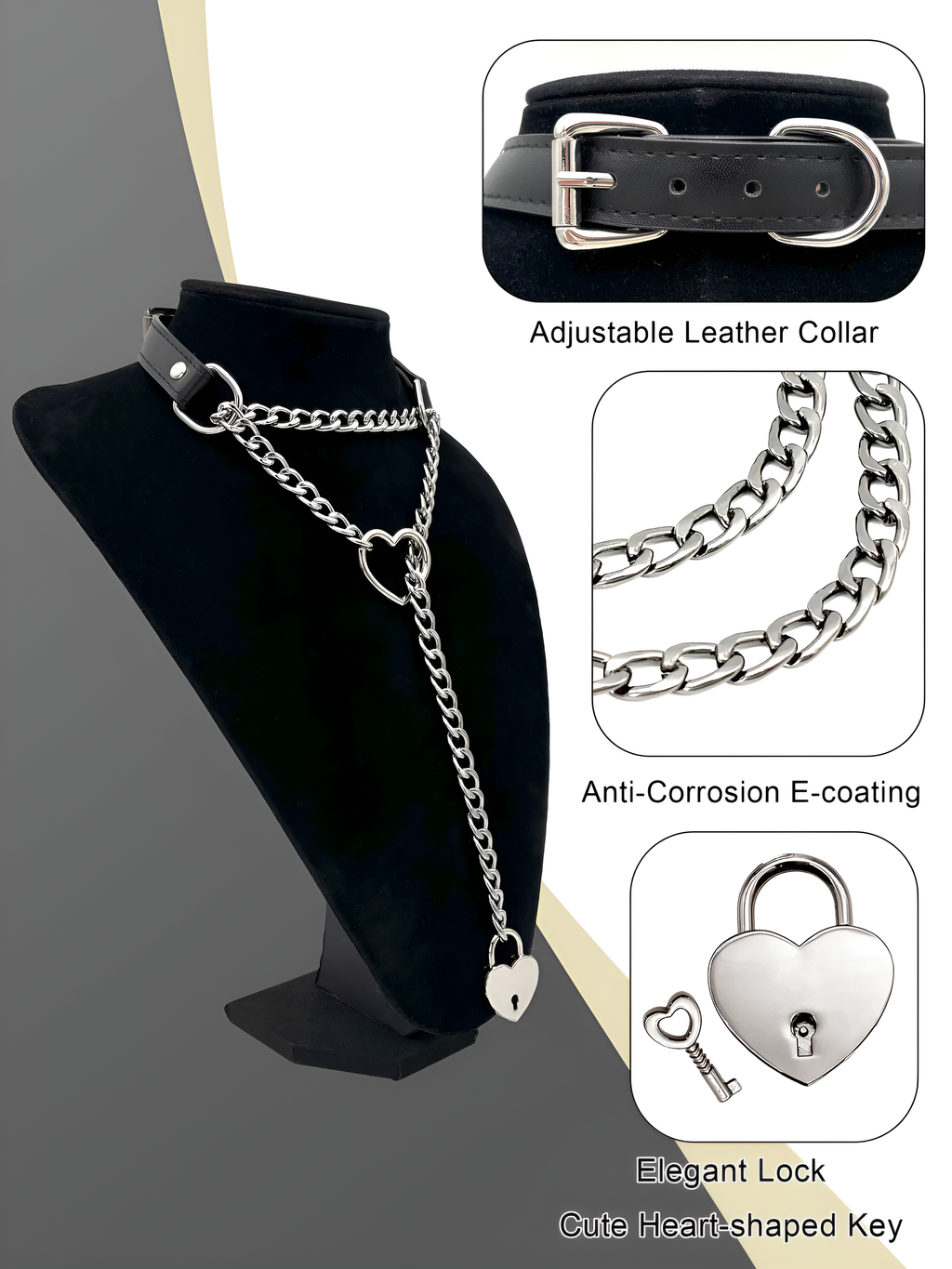 WILDCHOK - Lock & Key Leather Choker Collar