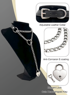 WILDCHOK - Lock & Key Leather Choker Collar