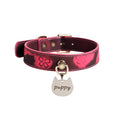 WILDCHOK Thermochromic Sakura Embossed Choker | Detachable Cat‑Shaped Engravable Charm