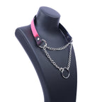 WILDCHOK Thermochromic Color‑Changing PU Choker with Double Chain O‑Ring Detail