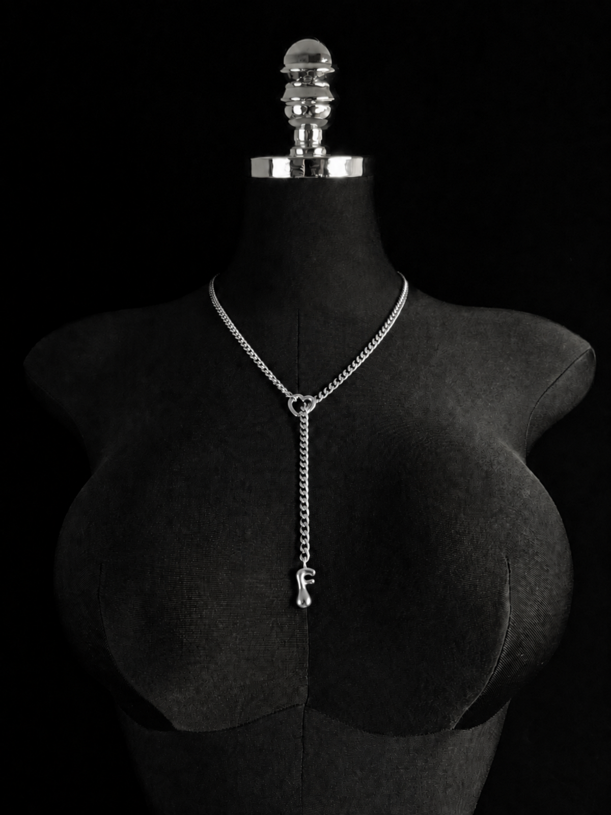 WILDCHOK - Initial Charm Slip Chain Choker