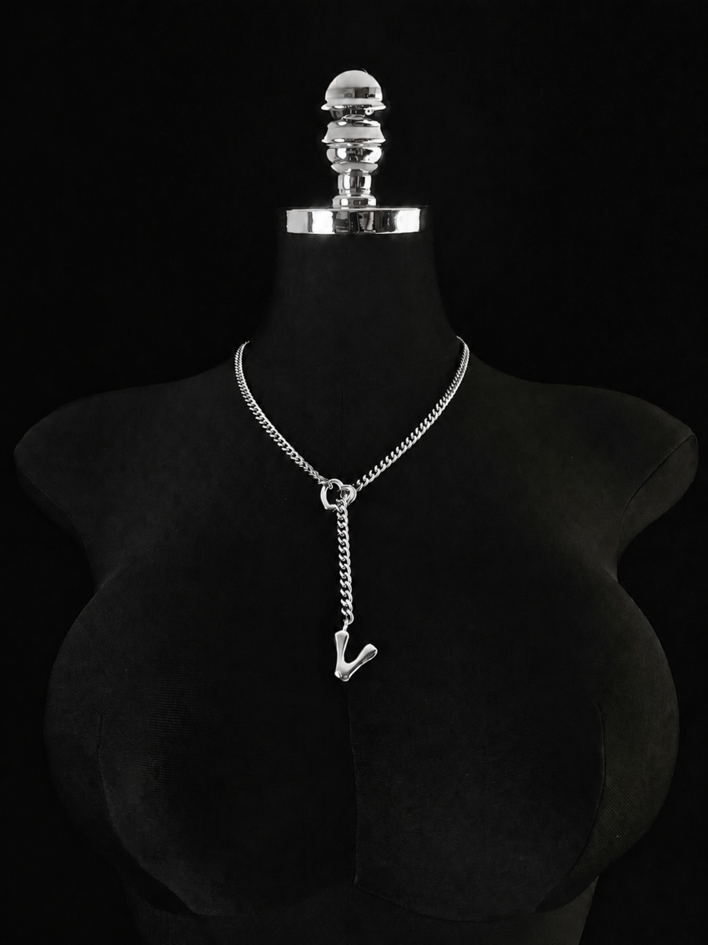 WILDCHOK - Initial Charm Slip Chain Choker