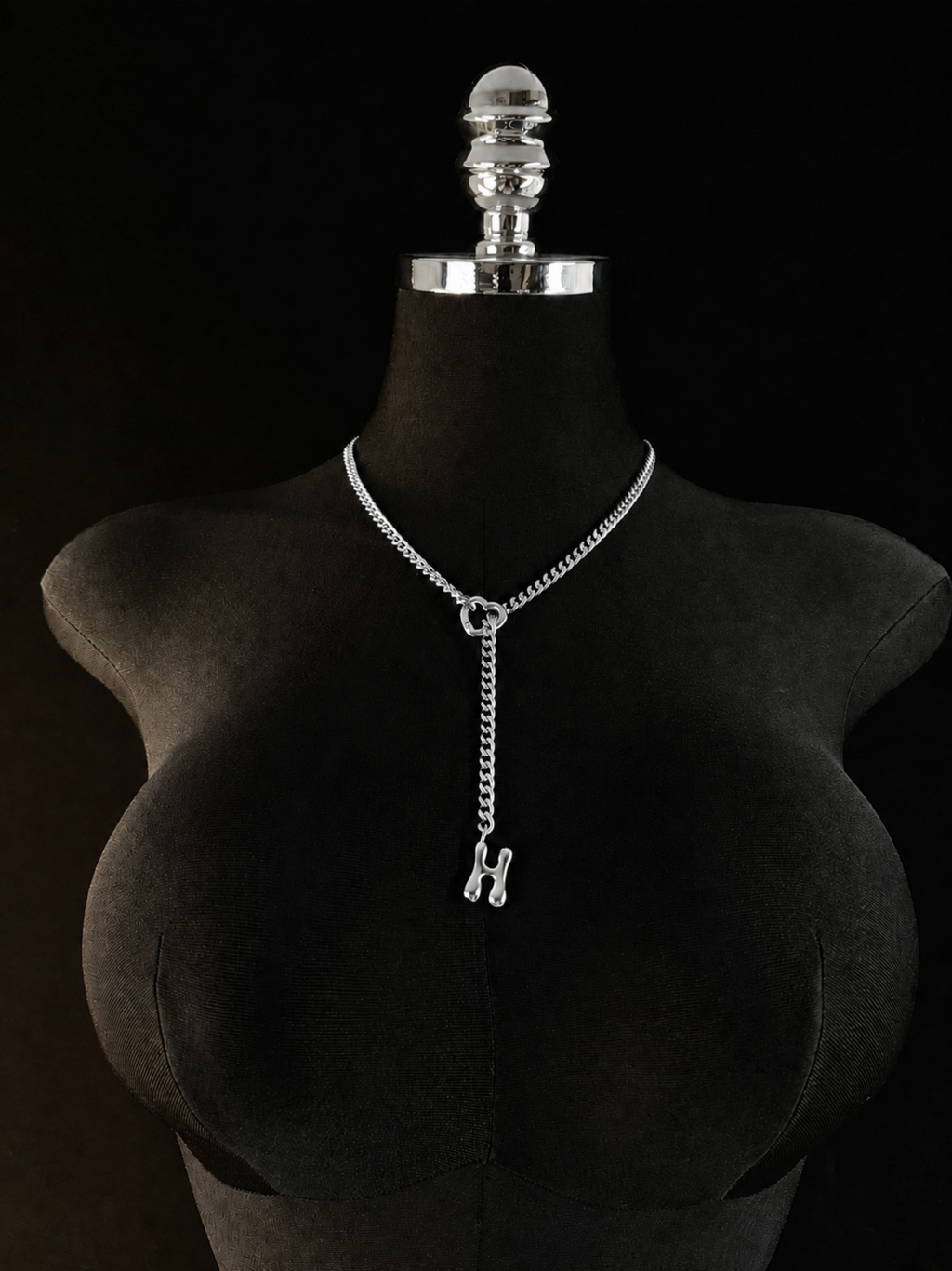 WILDCHOK - Initial Charm Slip Chain Choker