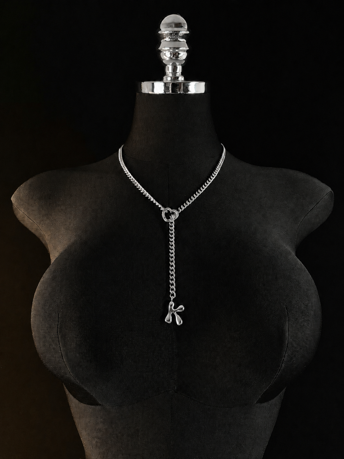 WILDCHOK - Initial Charm Slip Chain Choker