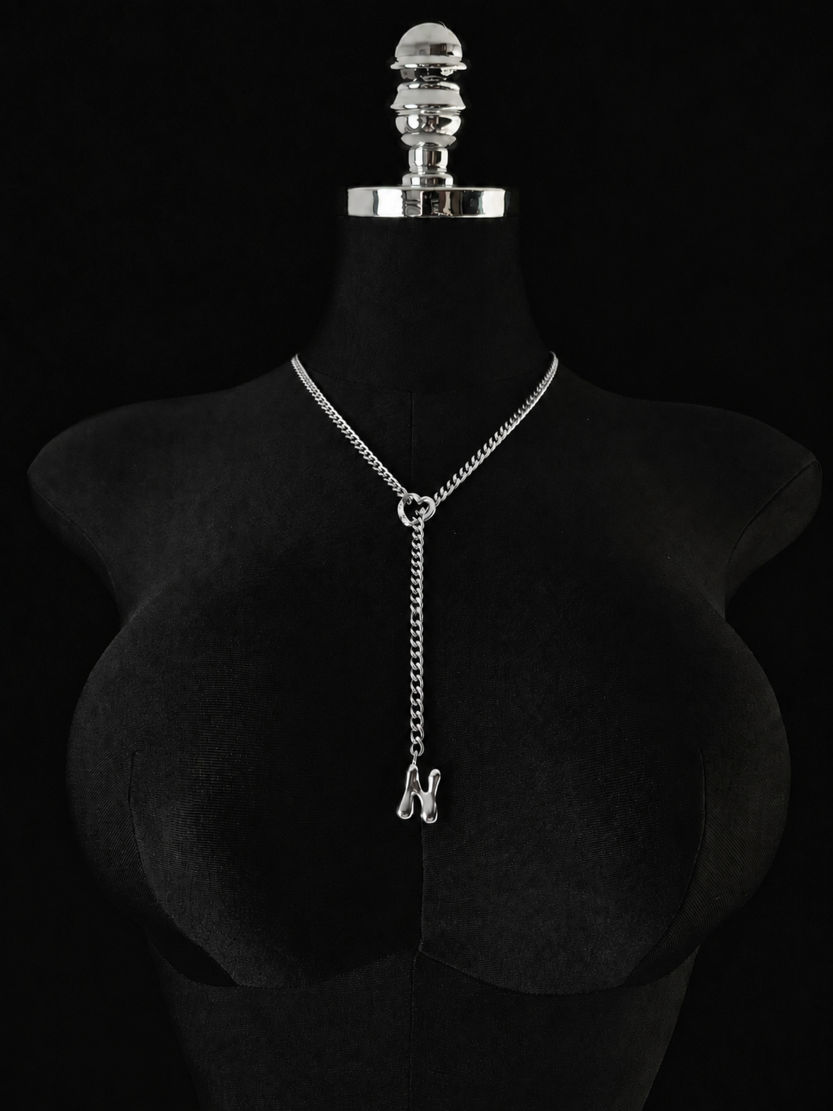 WILDCHOK - Initial Charm Slip Chain Choker