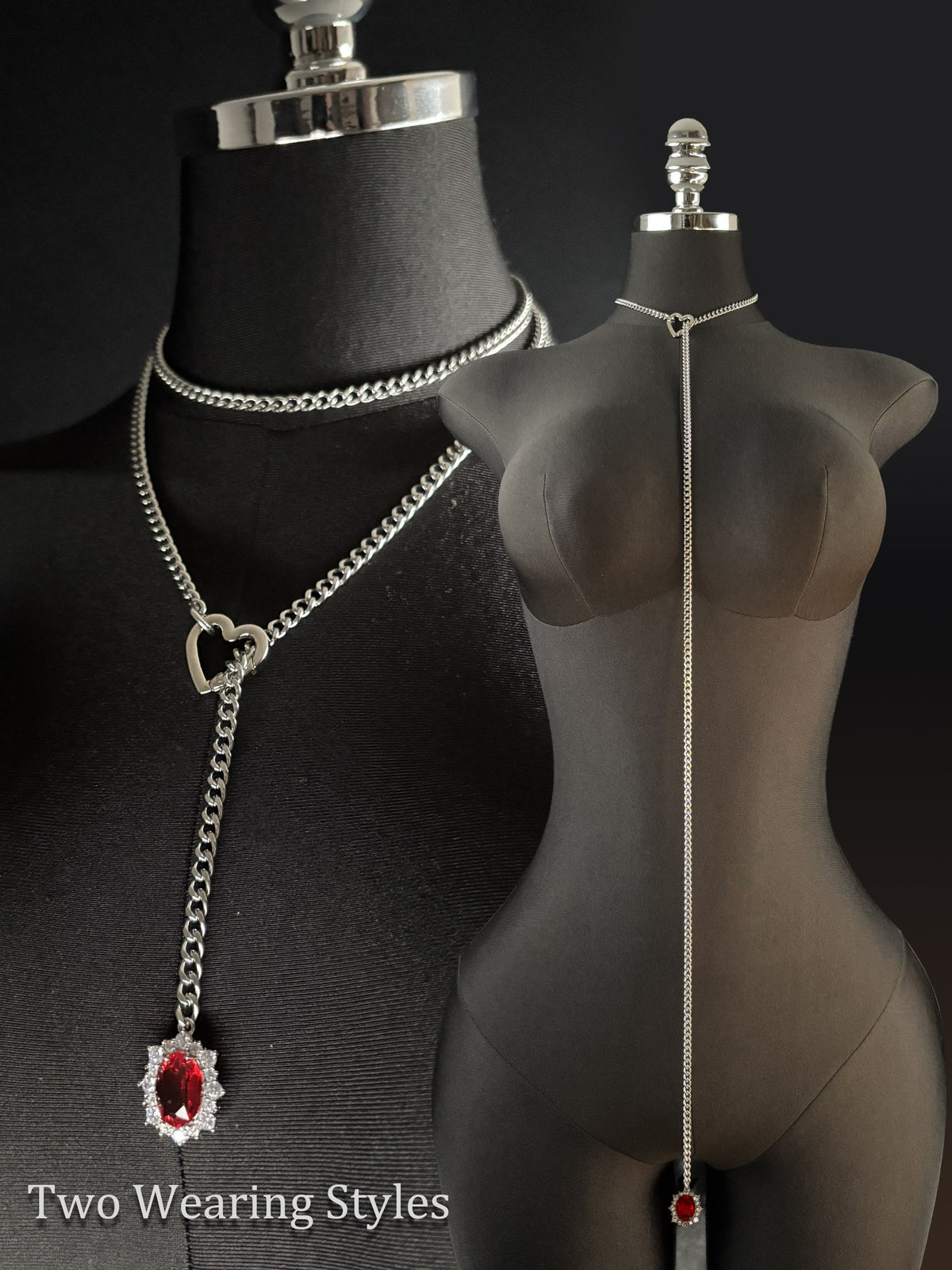 WILDCHOK - Gemstone Charm Loop Choker