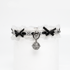 White/Black Lace Bell Choker