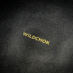 WILD CHOK PU Leather Choker with Metal Chain & Ring - Black White Edgy Daily Party Fashion Accessory