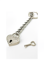 WILDCHOK - Crystal Lock & Key Slip Chain
