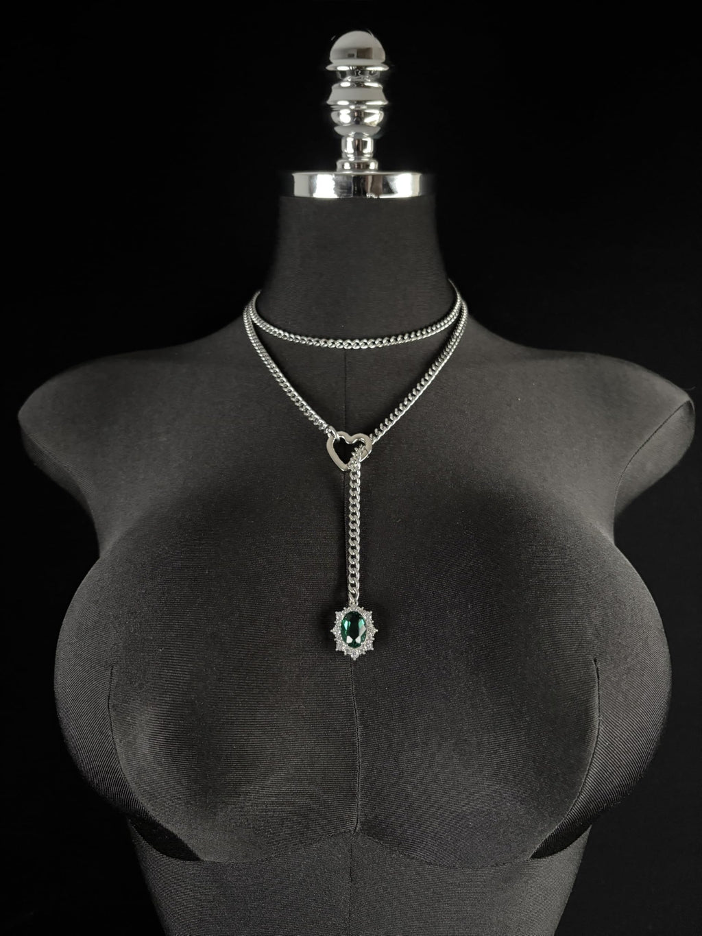 WILDCHOK - Gemstone Charm Loop Choker