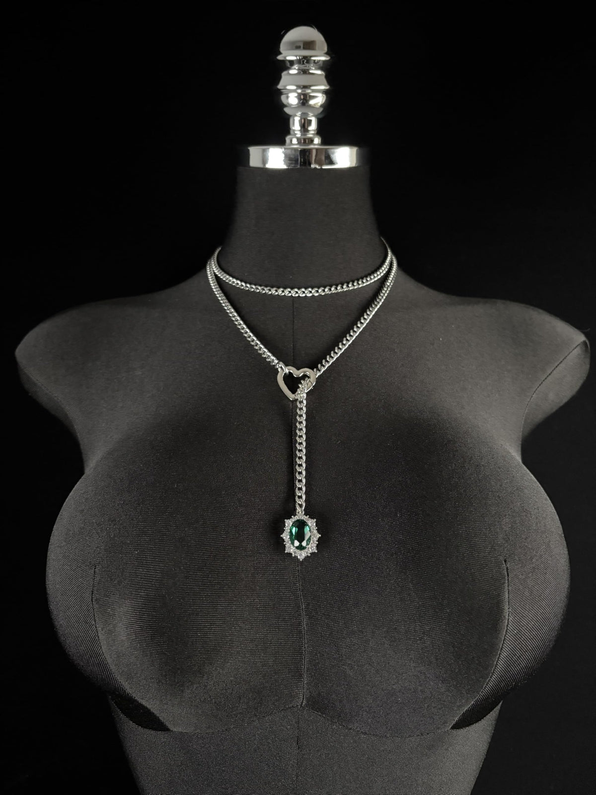 WILDCHOK - Gemstone Charm Loop Choker