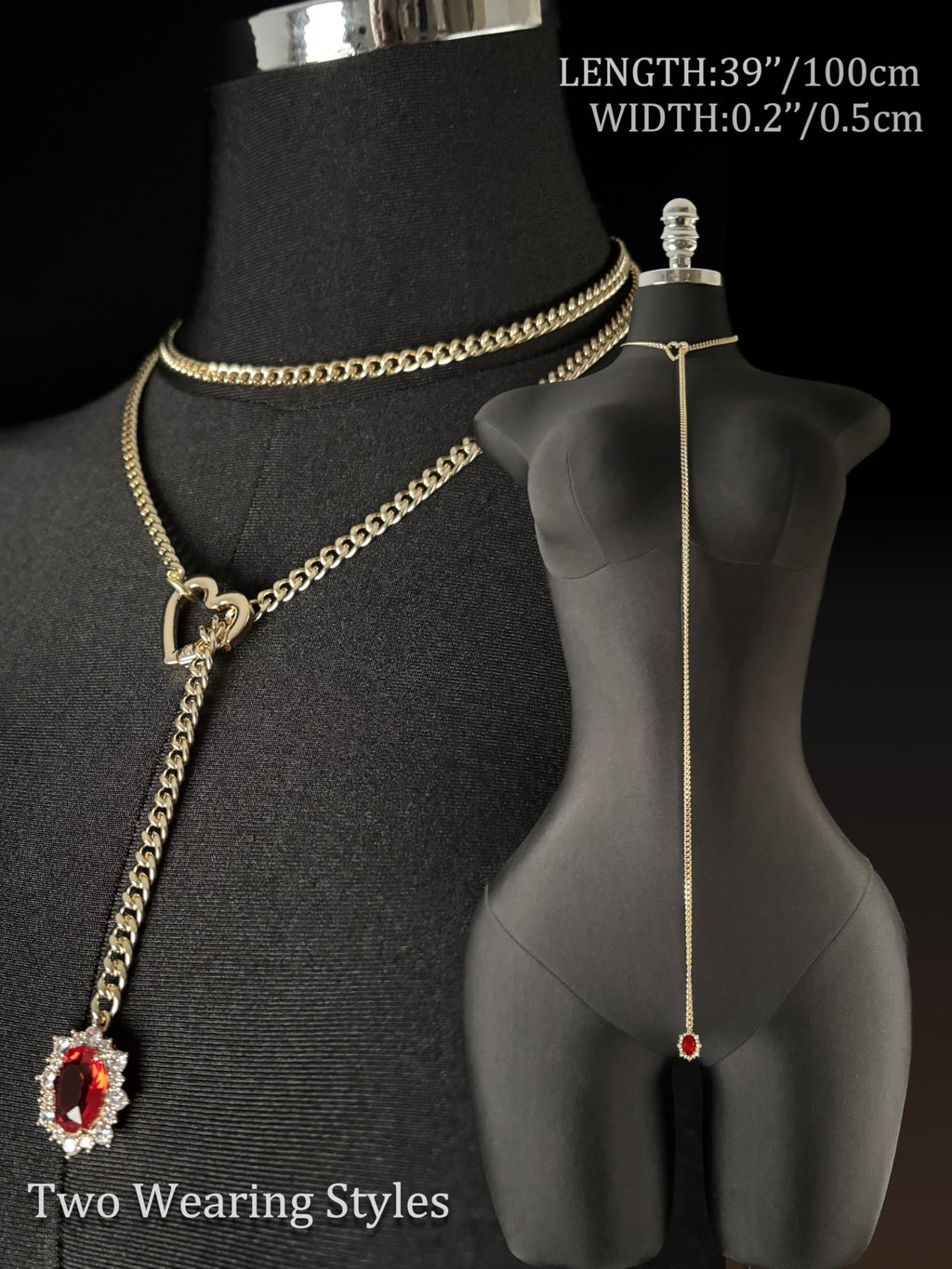 WILDCHOK - Gemstone Charm Loop Choker
